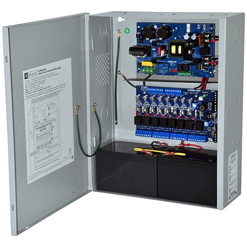 Altronix Power Supply/Charger, 8 Fused Relay Outputs, 12/24VDC @ 6A with Enclosure