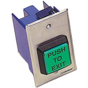 Emergency Exit Pushbutton, Square Green
