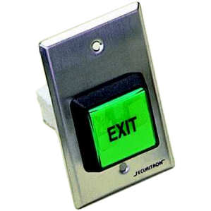 Exit Control Pushbutton, Square Green
