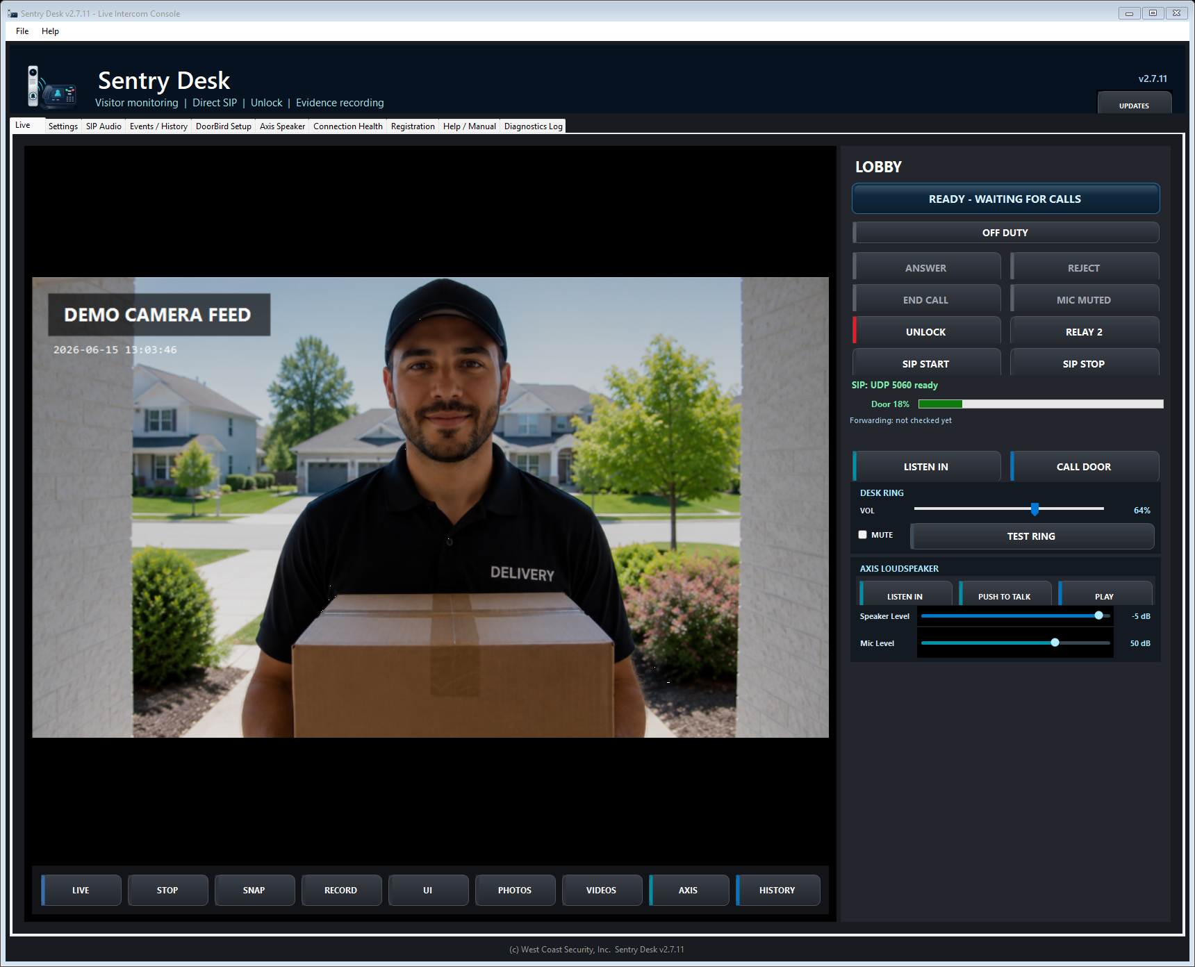 Live screen